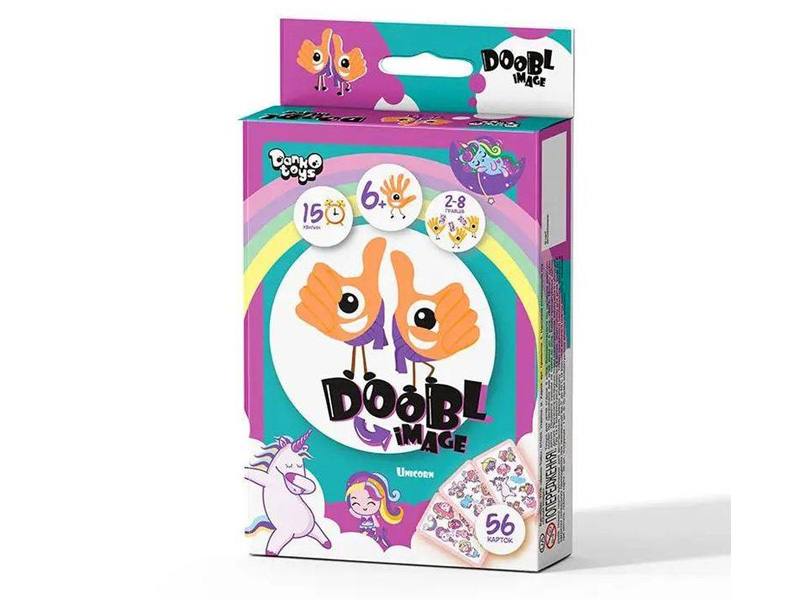 Купить оптом Настольная игра «Двойная картинка» серии «Doobl Image» 56 карт мини в Луганске
