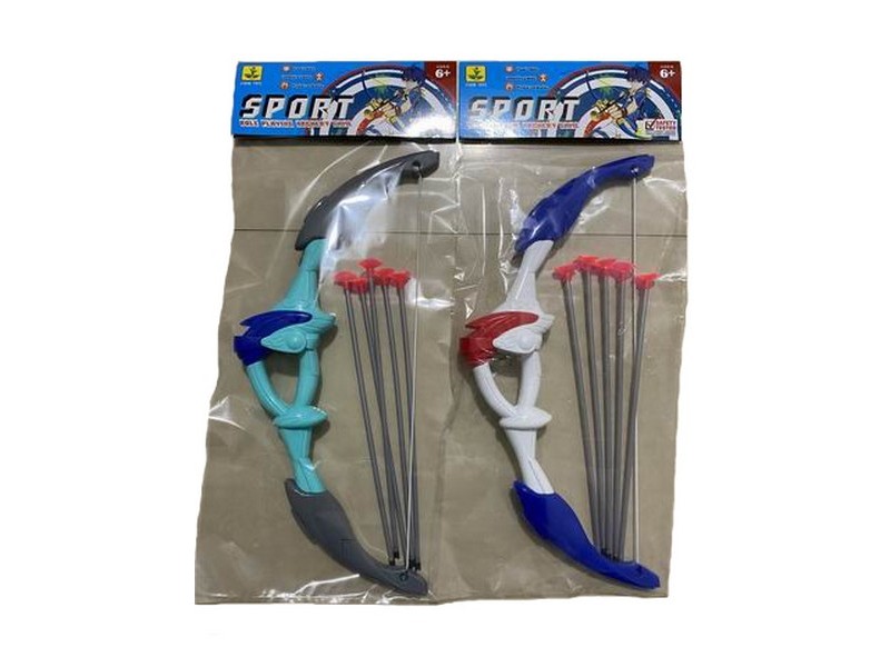 Купить оптом Лук 42 см со стрелами на присосках в пак Y5137079 в Луганске