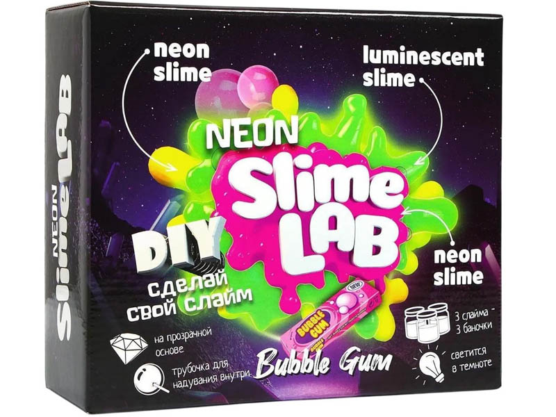 Купить оптом Юный химик «Neon slime lab» Bubble gum в Луганске