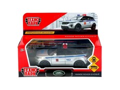 50642 [EVOQUE-P]Технопарк. Машина "LAND ROVER RANGE ROVER EVOQUE ПОЛИЦИЯ" металл. инерц. 12,5 см (открыв. двери)