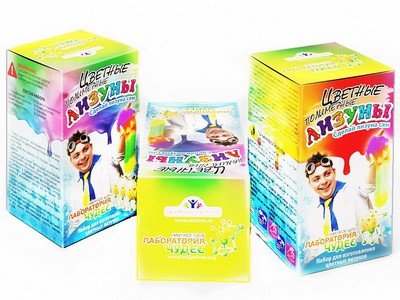 Набор для опытов и экспериментов "Цветные полимерные лизуны"