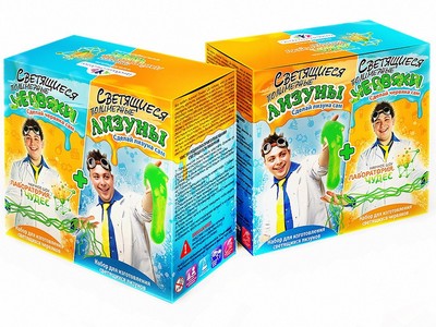 Набор для опытов и экспериментов "Светящиеся червяки и лизуны"