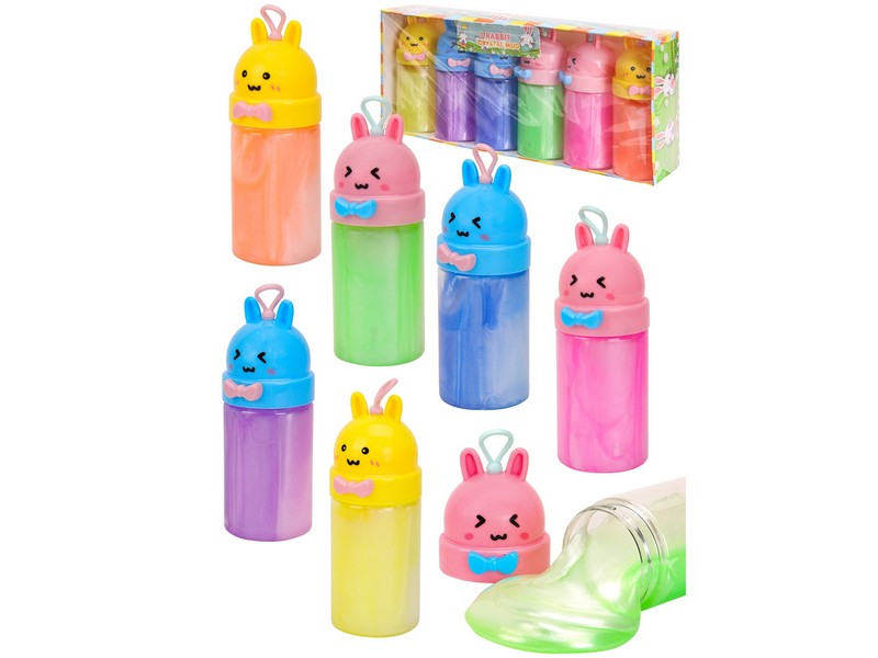 Слайм "Зайчик" 15 см перламутровый (6шт/уп) СЛМ-3211