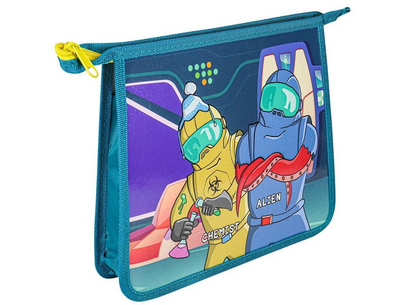 Папка для тетрадей А5 КОСМИЧЕСКИЕ СОЛДАТЫ (на молнии, лам.) ПТ-8954