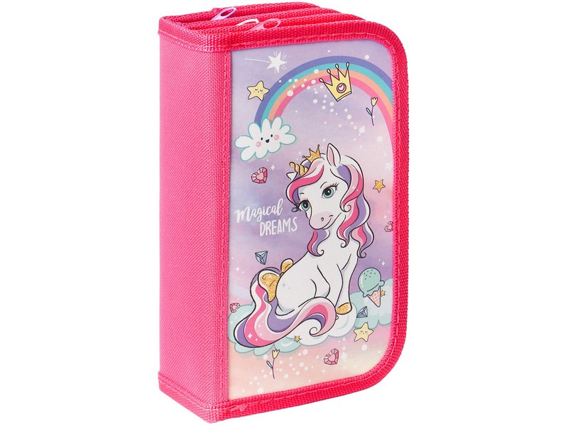 Пенал 3 секции ЕДИНОРОГ-МЕЧТАТЕЛЬ 190*105 мм (лам. картон) ПН-7497