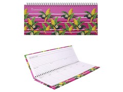 ПЛАНИНГ 56л. недатир. ЖЕЛТЫЕ ПОПУГАИ 30*13 см (гребень, кожзам) 56-1448