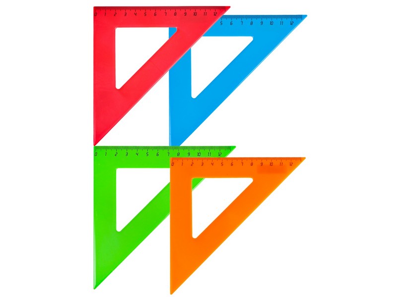 Треугольник ЦВЕТНОЕ АССОРТИ 12 см Л-6204