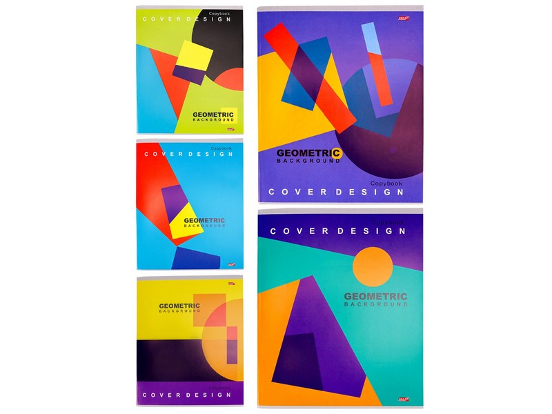 Тетрадь 48 л КЛЕТКА "ГЕОМЕТРИЧЕСКАЯ АБСТРАКЦИЯ" (цвет. мелов. обл.)