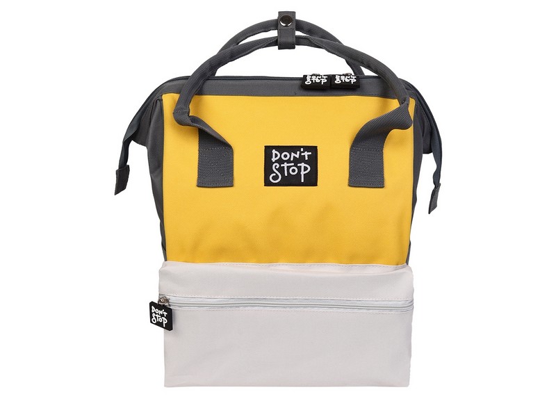 Рюкзак-сумка «ЖЕЛТАЯ КОЛЛЕКЦИЯ» 35*28*13 см (на молнии, полиэстер, 3 наружных кармана)