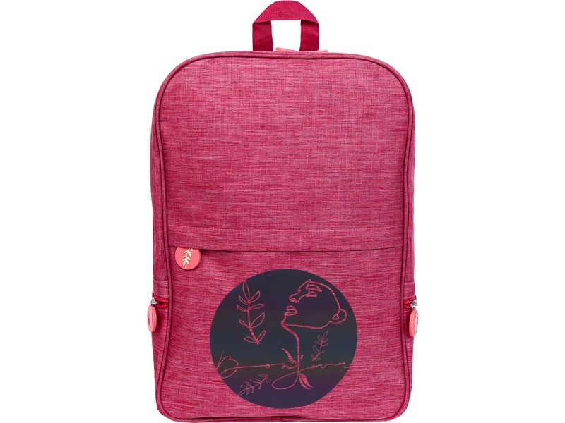 Рюкзак «МИНИМАЛИЗМ» 42*28,5*12,5 см (на молнии, джинсовая ткань, 3 наружных кармана)