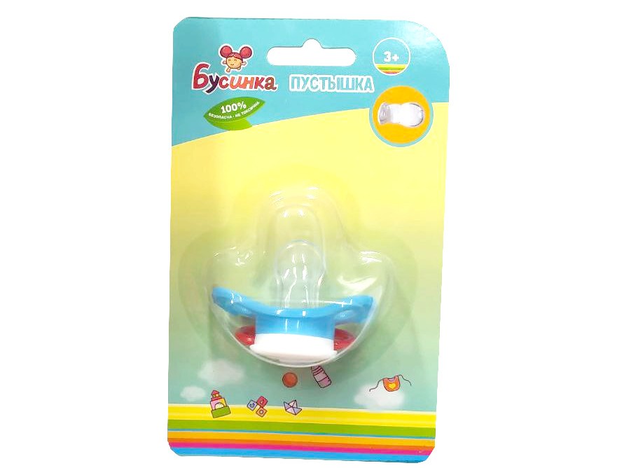 Пустышка с кольцом (3+), соска силиконовая симметричная 393БУС3+