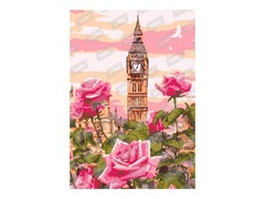 Картина на картоне с красками 20х28,5 см по номерам. ВЕСЕННИЙ ЛОНДОН