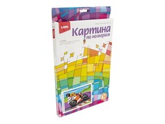 Картина на картоне с красками 20х28,5 см по номерам. СПОРТИВНЫЙ МОТОЦИКЛ