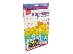 Картина на картоне с красками 20х28,5 см по номерам. БОЕВАЯ МАШИНА