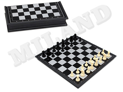 Шахматы магнитные пластиковые с доской 19*19 см P00081М