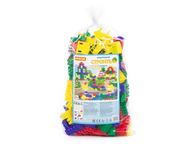 Конструктор "Строитель" Макси 253 эл. в мешке