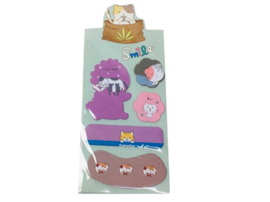 Купить оптом Набор бумажных закладок с клеевым краем 9,2*20,7мм СМЕШНЫЕ КОТЯТА ЗС-5170 в Луганске