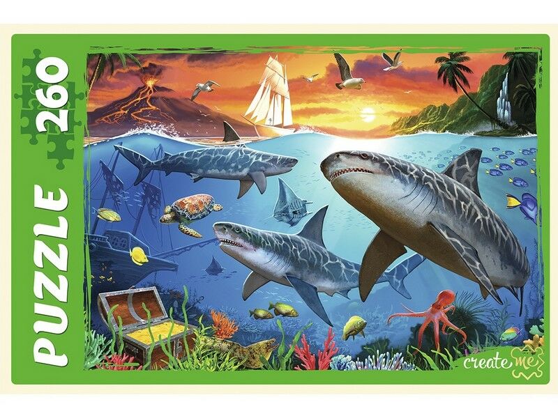 ПАЗЛЫ 260 элементов. АКУЛЫ