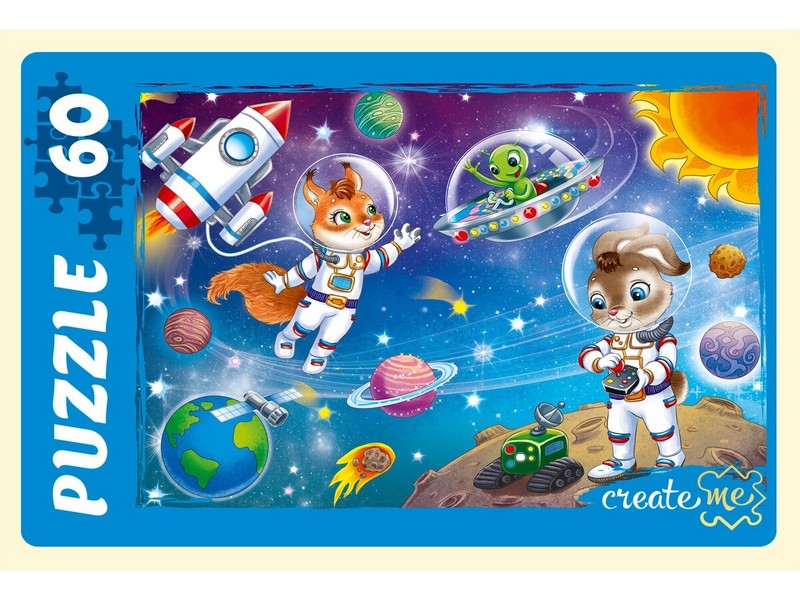ПАЗЛЫ 60 элементов. ЗАБАВНЫЙ КОСМОС №2