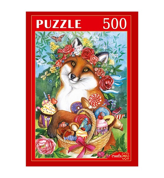 ПАЗЛЫ 500 элементов. ЛИСА СО СЛАДОСТЯМИ