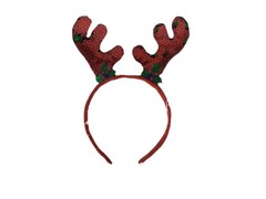 Ободок «РОЖКИ КРАСНЫЕ» 23*22*1,5см 87694