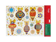 Оконное украшение ПОДВЕСЫ С БАНТИКАМИ (ПВХ, декор. глиттер) с раскраской 30*38 см 88343