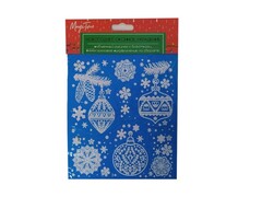 Оконное украшение ШАРИКИ (ПВХ, декор. глиттер) с раскраской 15,5*17,5 см 86022