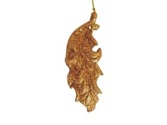 Подвеска елочная ЛИСТИК ЗОЛОТО 12*4,5см 80234