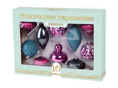 Набор елочных украшений 39*9*29см (10шт/уп) в кор. 80612
