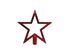 Верхушка на елку КРАСНАЯ ЗВЕЗДА 20см 89145