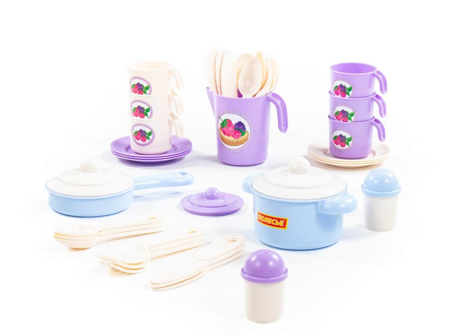 Набор посуды "Настенька" на 6 персон (V1) 38 эл. в сеточке