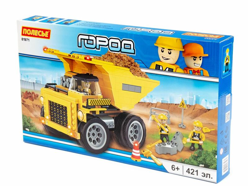 Конструктор "Классик" "Город. Строительная бригада-3" 421 эл. в коробке