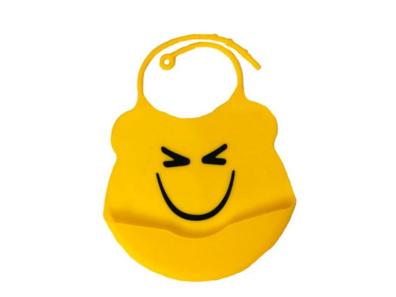 Нагрудник силиконовый с карманом (3мес+) 30*22см 1601