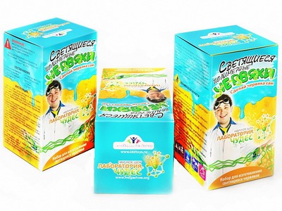 Набор для опытов и экспериментов "Светящиеся полимерные червяки"