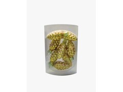 Набор подвесок ЗОЛОТЫЕ ШИШКИ из стекла 5 см (8шт/уп) 89670