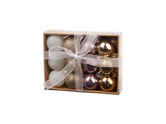 55122 [89189]Набор ШАРЫ ЗОЛОТЫЕ КАПЕЛЬКИ из полистирола 2 см (12шт/уп) 89189