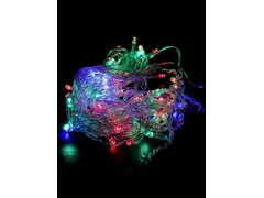 55584 [ГШ-0011]Гирлянда ШТОРА 1,4*1,4 м, 64 разноцветных ламп, прозрачная нить, 8 режимов ГШ-0011