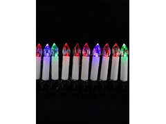 Гирлянда «СВЕЧИ» на прищепках 2,7 м, 10 разноцветных ламп, прозрачная нить на бат. НУ-3644