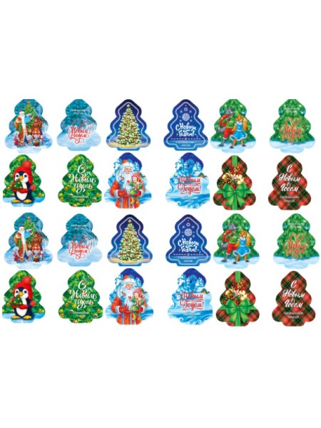 Купить оптом Коробочка из металла «ЕЛОЧКА» с предсказаниями 9,3*11,2*4см НУ-8977 в Луганске