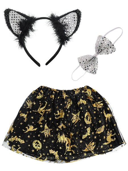 Костюм карнавальный «МИЛАЯ КОШКА» (юбка, галстук, ободок) КРК-5778