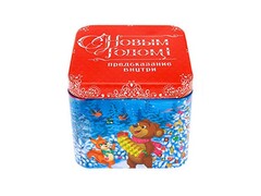 Сундучок "Новогодний концерт" металл. с предсказаниями 7,5*7,5*6,5 см НУ-8995