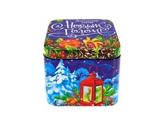 Сундучок "Новый год" металл. с предсказаниями 7,5*7,5*6,5 см НУ-8997