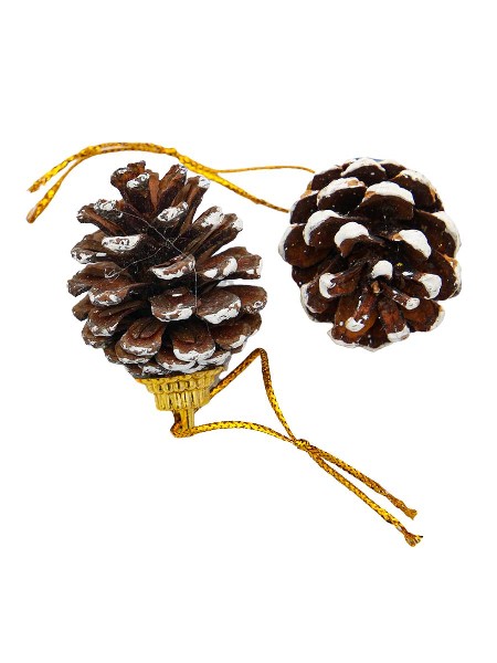 Купить оптом Набор ёлочных подвесок «Нарядные шишки» 4 см 6 шт НУ-0040 в Луганске