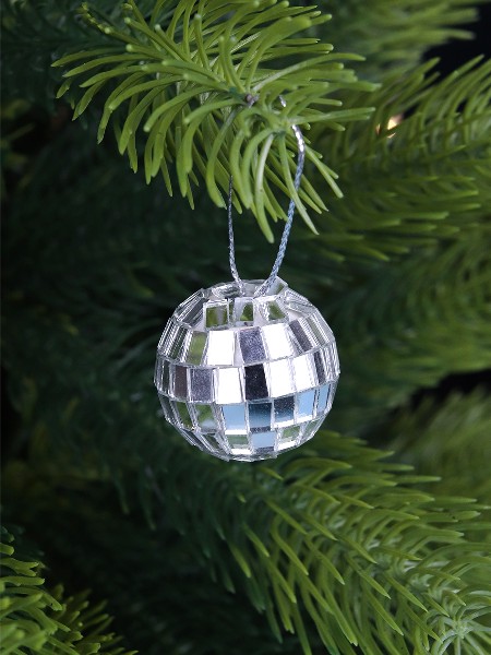 Купить оптом Набор ёлочных шаров «Белый дискошар» 3 см 6 шт НУ-2488 в Луганске