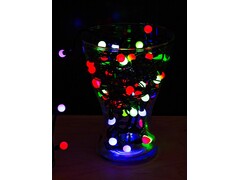 55669 [НУ-1005]Гирлянда метражная «ШАРИКИ» 9 м, 100 неоновых разноцветных ламп, темная нить НУ-1005