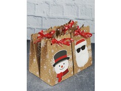 55687 [ПКП-3882]Набор подарочных пакетов «СТИЛЬНЫЙ НОВЫЙ ГОД» 12*22*8см 12 шт ПКП-3882