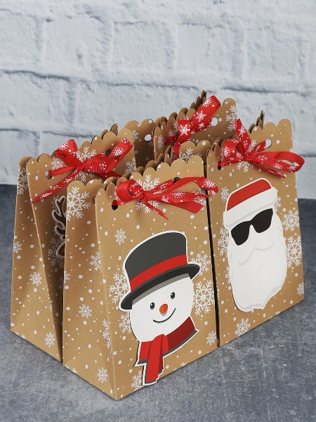 Набор подарочных пакетов «СТИЛЬНЫЙ НОВЫЙ ГОД» 12*22*8см 12 шт ПКП-3882