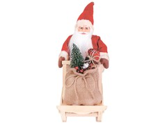 Дед Мороз с санями 30 см Т-9558