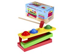 Стучалка с молоточком деревянная 21*11*10 см в кор. ИД-6139