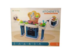 Кухня на бат. (свет, звук, вода, пар) с посудой и продуктами 50*38,5*13 см в кор. BL-105B